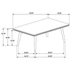 Onslow 59-inch Rectangular Wood Dining Table Dark Brown — product view 8