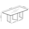 Desden 79-inch Rectangular Sintered Stone Dining Table Grey — product view 8