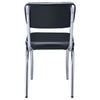 Retro Upholstered Dining Side Chair Black (Set of 2) — product view 8