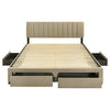 Wheatland 4-drawer Upholstered Eastern King Storage Bed Brown — product view 8