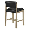 Kehoe Upholstered Counter Height Chair Black and Natural Oak (Set of 2) — product view 8
