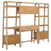 Fabian 4-piece Computer Desk and Bookshelf Set Distressed Light Brown — product view 8
