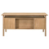Goodson 64-inch 4-Drawer Double Pedestal Computer Desk Distressed Light Brown — product view 9