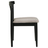 Cullen Dining Side Chair Upholstered Seat Black (Set of 2) — product view 9