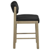 Kehoe Upholstered Counter Height Chair Black and Natural Oak (Set of 2) — product view 9