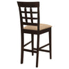 Gabriel Lattice Back Counter Chair Cappuccino (Set of 2) — product view 9