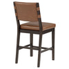 Tegan Faux Leather Upholstered Counter Height Chair Cognac (Set of 2) — product view 9
