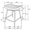 Bayu Leather Upholstered Counter Stool Camel (Set of 2) — product view 9