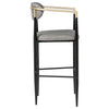Tina Fabric Upholstered Bar Chair Grey (Set of 2) — product view 9