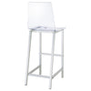 Juelia Clear Acrylic Bar Chair Chrome (Set of 2) — product view 9