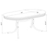 Retro 5-piece Oval Dining Table Set White and Red — product view 9