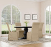 Florence Round 60-inch Pedestal Base Dining Table Black — product view 9