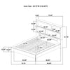 Hendricks Queen Bookcase Headboard Platform Bed Light Oak — product view 9