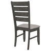 Dalila Wood Dining Side Chair Dark Grey (Set of 2) — product view 9
