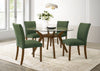 Paxton Round 48-inch Glass Top Wood Dining Table Brown — product view 9