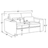 Amador 2-piece Chenille Upholstered Track Arm Sofa Set Camel — product view 9