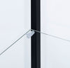 Delphinium 4-Shelf Clear Glass Curio Display Cabinet Black — product view 9