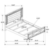 Gunnison Wood Queen LED Panel Bed Silver Metallic — product view 9