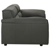 Buxton Top Grain Leather Upholstered Loveseat Graphite — product view 9