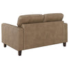 Scotland 2-piece Faux Leather Upholstered Sofa Set Brown — product view 9