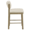 Kehoe Upholstered Counter Height Chair Cream and Natural Oak (Set of 2) — product view 9