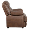 Ellington Upholstered Padded Arm Accent Chair Dark Brown — product view 9