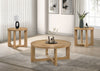 Kessler Round Sculptural Wood Coffee Table Light Oak — product view 9