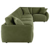 Elysia 6-piece Fabric Upholstered Modular Sectional Sofa Green — product view 9