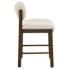 Kehoe Upholstered Counter Height Chair Cream and Walnut (Set of 2) — product view 9