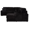 Devonshire Sleeper Sectional Sofa Storage Chaise Black — product view 9