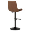 Eldridge Faux Leather Upholstered Adjustable Bar Stool Coffee — product view 9