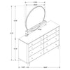 Arini 8-drawer Dresser with Mirror Sand Wash — product view 9