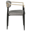 Bradbury Fabric Upholstered Dining Arm Chair Grey (Set of 2) — product view 9