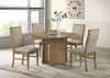 Adina 53-inch Round Wood Dining Table Distressed Light Brown — product view 9