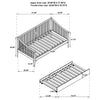 Delgado Windsor Twin Wood Daybed with Trundle Black — product view 9