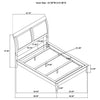 Bexhill 56-inch Upholstered Queen Panel Bed White — product view 9