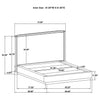 Kailani 52-inch Queen Wingback Bed Beige Oak — product view 9