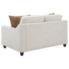 Christine 3-piece Upholstered Sloped Arm Sofa Set Beige — product view 9