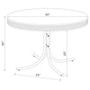 Retro 5-piece Round Dining Table Set White and Red — product view 9