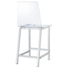Juelia Clear Acrylic Counter Chair Chrome (Set of 2) — product view 9