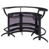 Dallas 3-piece Curved Freestanding Home Bar Cabinet Black — product view 9