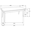 Alfredo Upholstered Dining Bench Grey and Natural Walnut — product view 9
