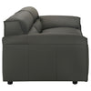 Buxton Top Grain Leather Upholstered Sofa Graphite — product view 9