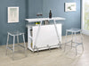 Jovani Acrylic Backless Bar Stool Chrome (Set of 2) — product view 9