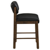 Kehoe Upholstered Counter Height Chair Black and Walnut (Set of 2) — product view 9