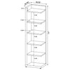 Alder 71-inch 6-shelf Corner Bookcase Cappuccino — product view 9