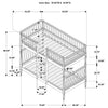 Abram Windsor Twin Over Twin Wood Bunk Bed with Ladder Almond — product view 9
