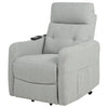 Dayes Upholstered Power Lift Recliner Chair Light Grey — product view 9