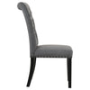 Alana Fabric Upholstered Dining Side Chair Grey (Set of 2) — product view 9