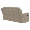 Brentwood Upholstered Motion Reclining Loveseat Taupe — product view 9